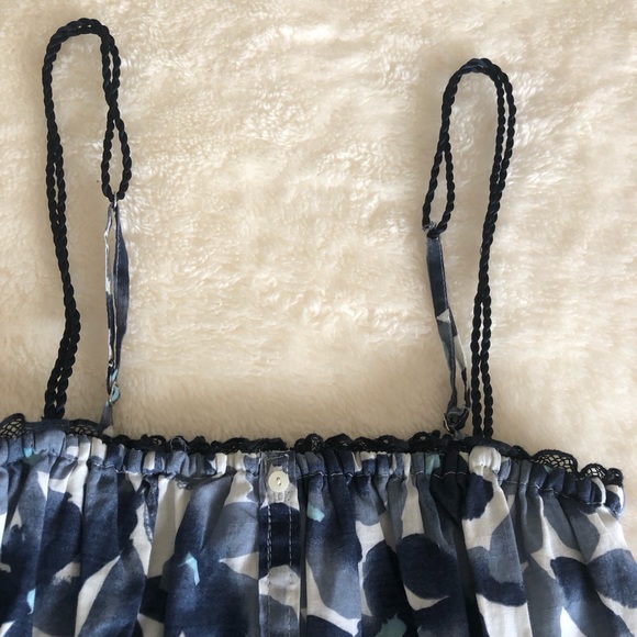 Blue Floral Adjustable Hollister Top - Picture 3 of 6